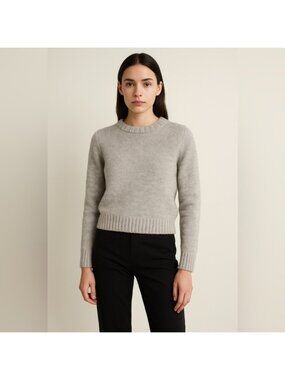 COS Light Grey Wool Blend Crewneck Sweater Size XS